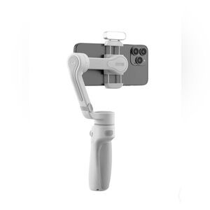 White Smartphone Gimbal Stabilizer - 3-Axis Handheld for Smooth Footage